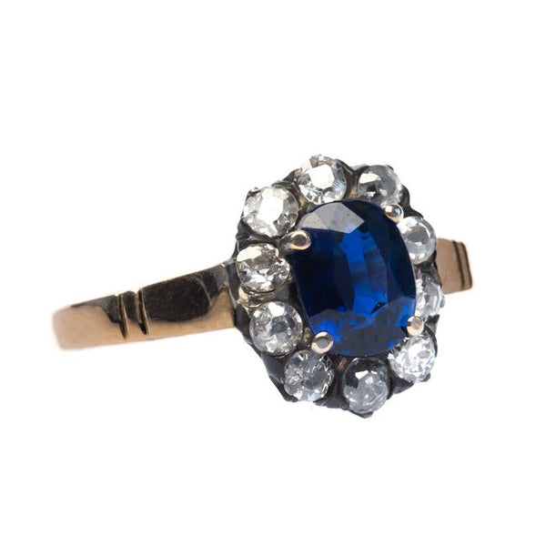 Palisades vintage sapphire and diamond ring from Trumpet & Horn