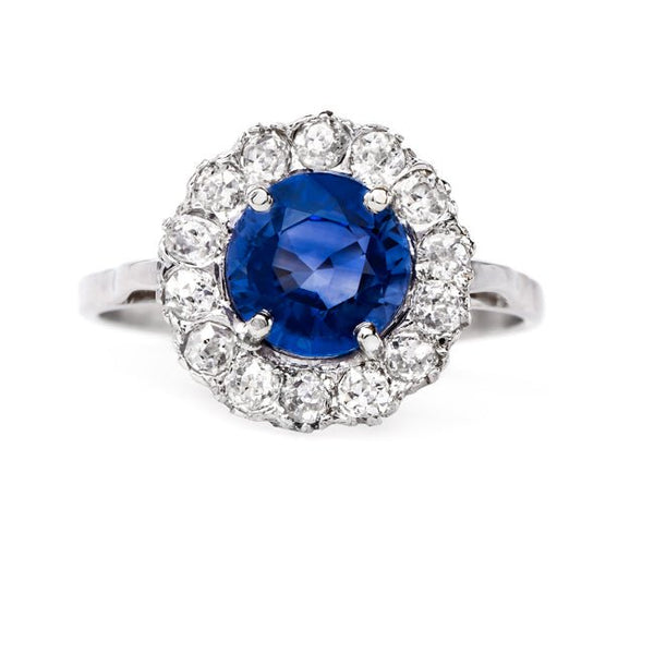 Delightful Purplish Blue Sapphire Halo Ring | Kennoway from Trumpet & Horn