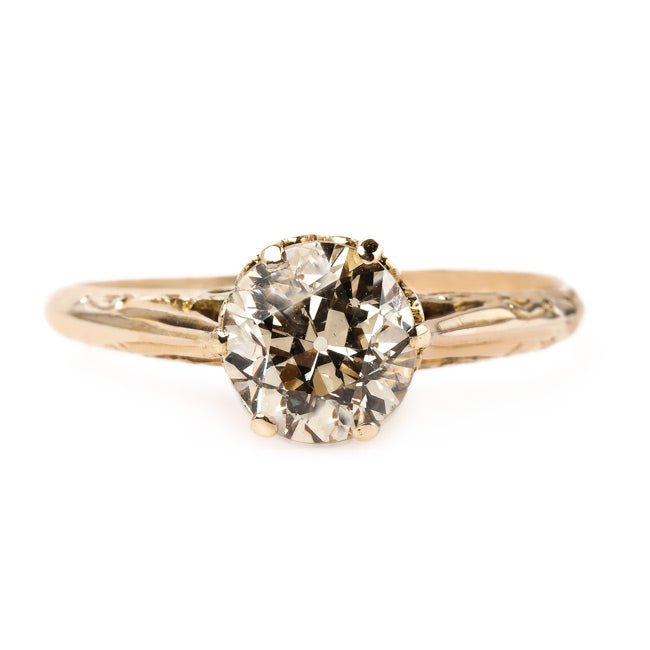 Edwardian Solitaire with Warm Diamond | St. Ives from Trumpet & Horn