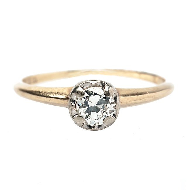 Greylands vintage solitaire diamond engagement ring from Trumpet & Horn