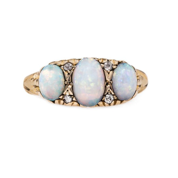 Antique Victorian Opal Ring with English Hallmarks | Devonshire Lakes from Trumpet & Horn