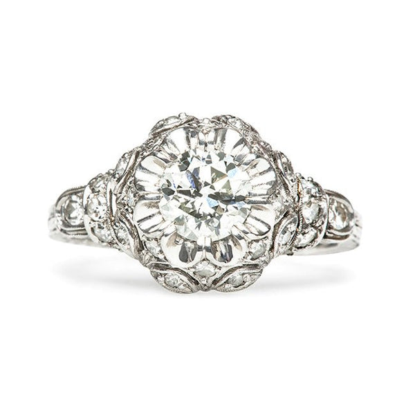 Vintage Unique Diamond Solitaire Engagement Ring