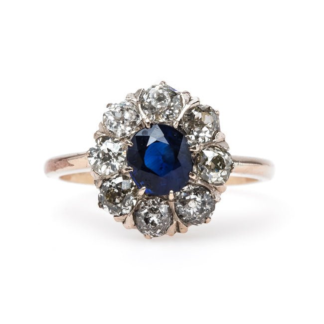 Dignified Victorian Era Sapphire Engagement Ring | Santorini from Trumpet & Horn