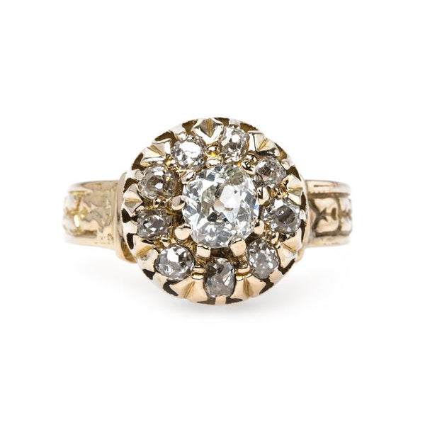 Glittering Old Mine Cut Cluster Engagement Ring | Cannes from Trumpet & Horn