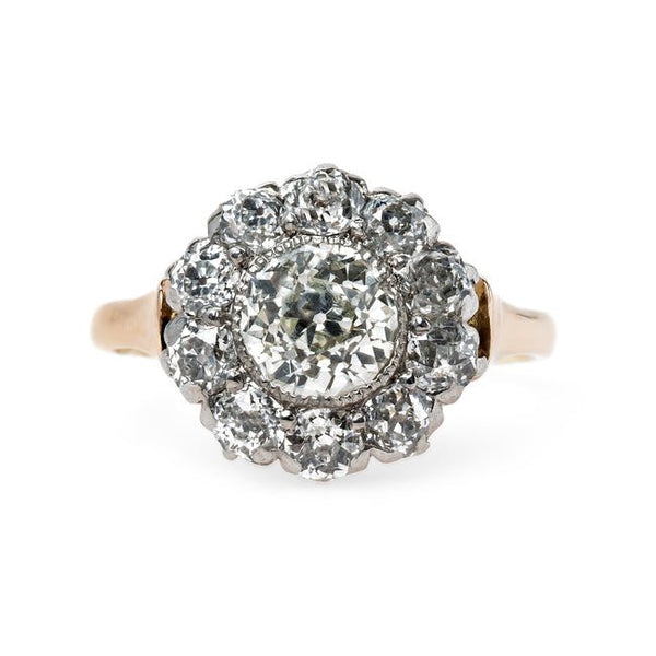 Traditional Victorian Era Diamond Cluster Halo Engagement Ring | Cromwell from Trumpet & Horn