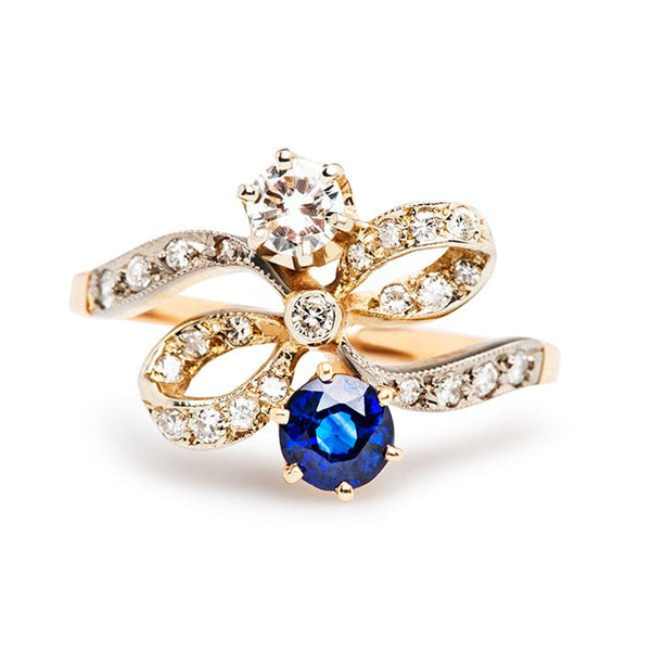 Victorian Inspired Sapphire Engagement Ring | New Castle from Trumpet & Horn