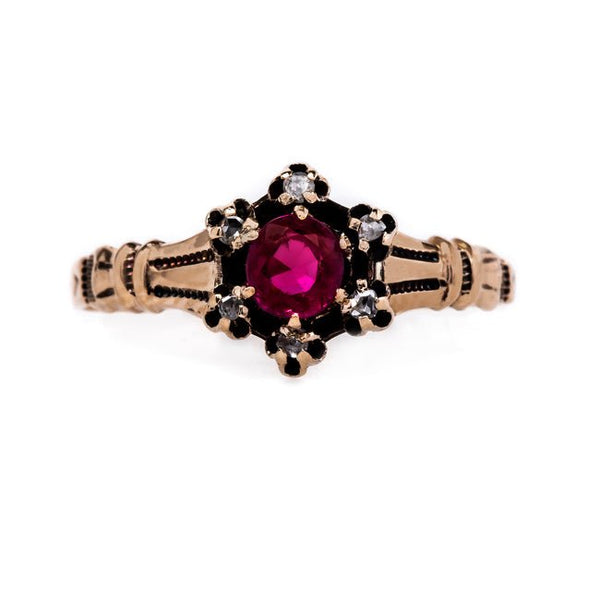 Antique Victorian Era Ruby and Diamond Ring | Leighton from Trumpet & Horn
