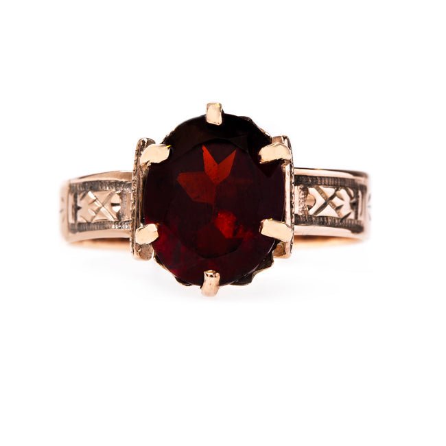 Antique Garnet Solitaire Ring | Whitmore from Trumpet & Horn