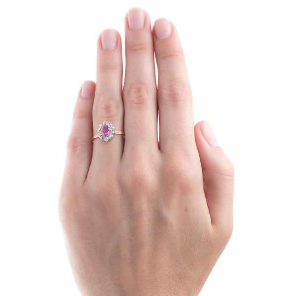 Antique Pink Sapphire Halo Ring | Waveny from Trumpet & Horn