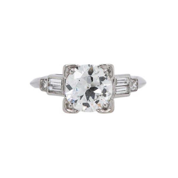 Exquisite Art Deco Old European Cut Diamond Engagement Ring | Wellsboro