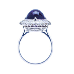 An Outstanding Art Deco Palladium, Amethyst and Diamond Cocktail Ring | Wellside