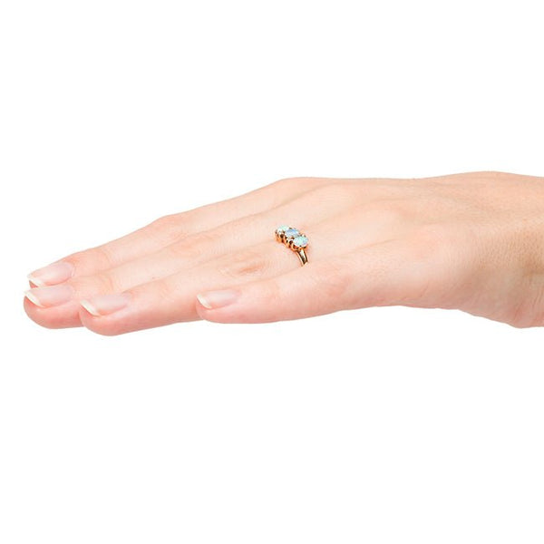 Vintage Three Stone Opal Engagement Ring