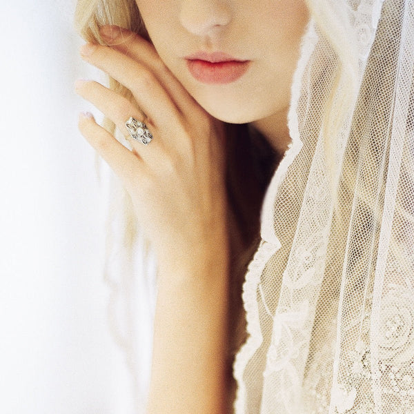 Edwardian era navette diamond ring | Photo by Leighanne Herr
