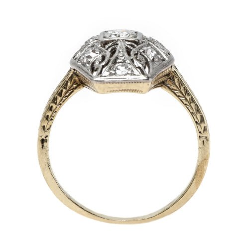 Edwardian era navette diamond ring | Westland from Trumpet & Horn