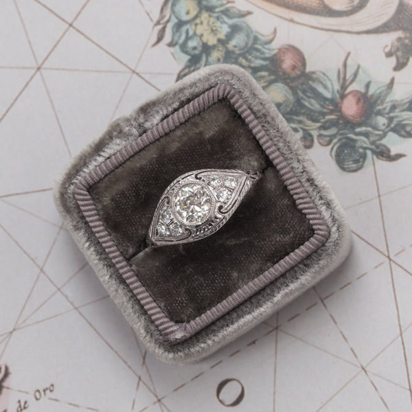 Whistler vintage Edwardian diamond engagement ring from Trumpet & Horn
