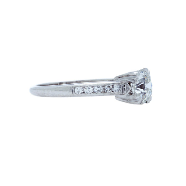 A Timeless Art Deco Platinum and GIA Certified Diamond Engagement Ring