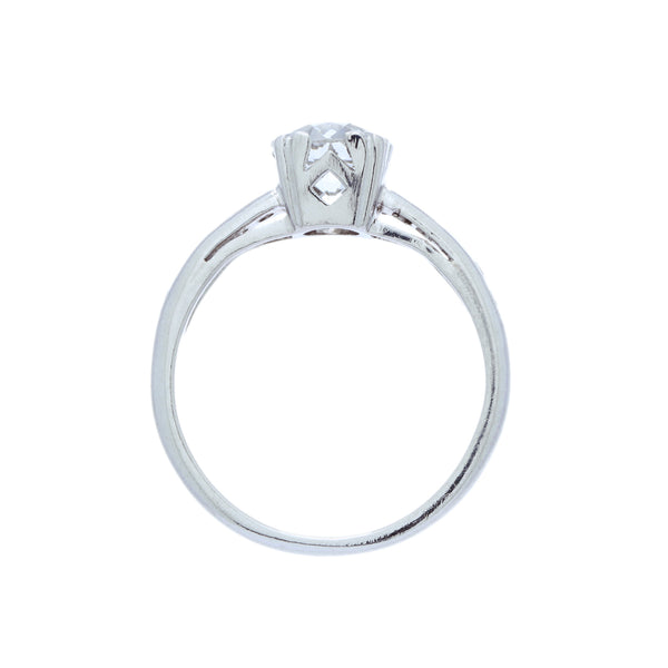 A Timeless Art Deco Platinum and GIA Certified Diamond Engagement Ring
