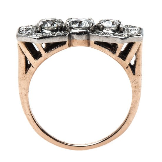Retro Diamond Ring with Bow Shaped Motif | Windrose Way from Trumpet & Horn