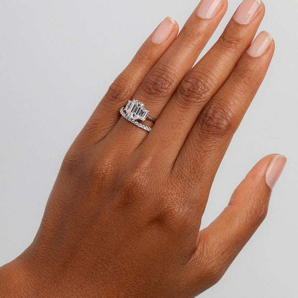Amazing Platinum and Diamond Three Stone Art Deco Engagement Ring