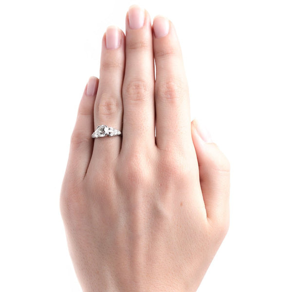 Delightful Diamond Art Deco Engagement Ring with Fan-Like Design | Winter Garden from Trumpet & Horn