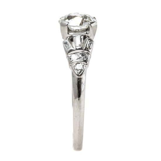 Delightful Diamond Art Deco Engagement Ring with Fan-Like Design | Winter Garden from Trumpet & Horn