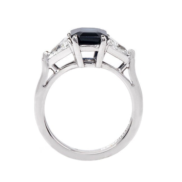 Exceptional Sapphire Ring with Trillion Cut Diamonds | Wyton from Trumpet & Horn