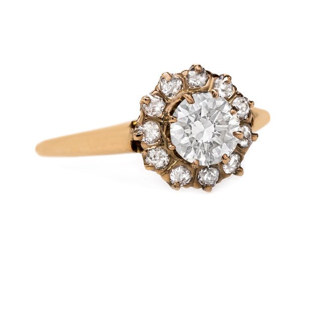 Classic Yellow Gold Halo Style Engagement Ring | Yardley from Trumpet & Horn